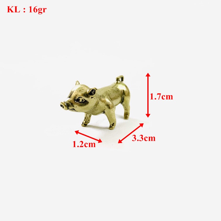 Móc Khóa Tượng Đồng Con Heo - SP005224